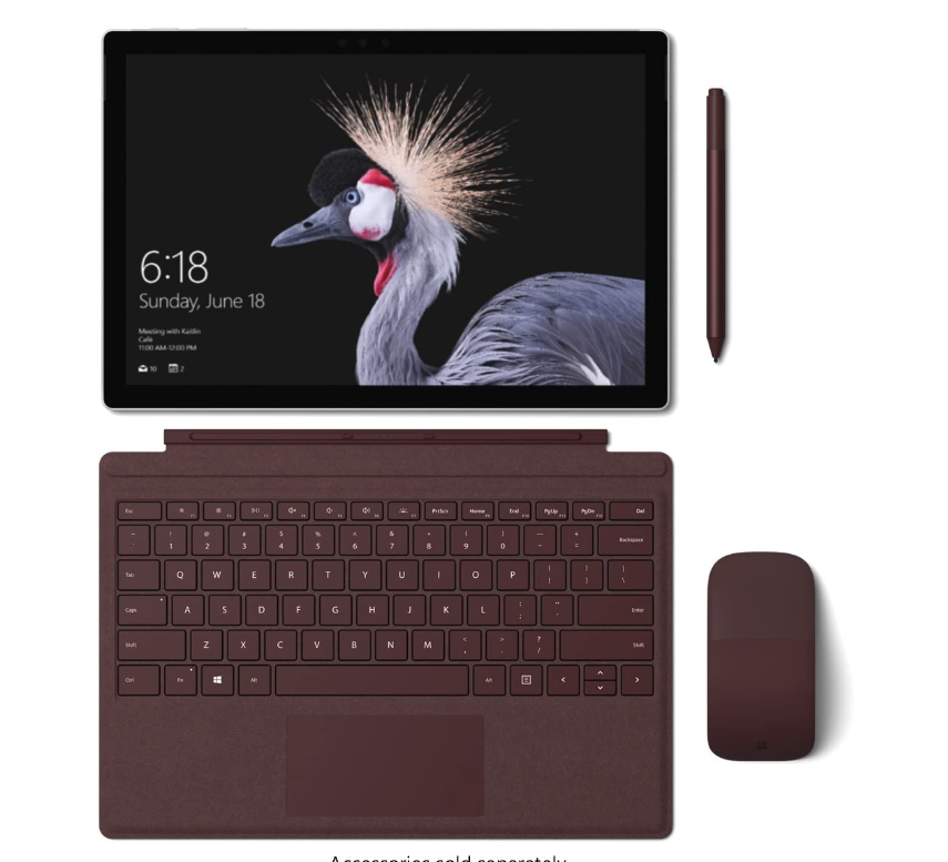 Microsoft Surface Pro 5 Core i5 2.6GHz 8GB 128GB SSD WIFI Keyboard A Grade